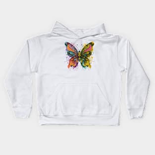 Butterfly Design Digital Painting Kids Hoodie